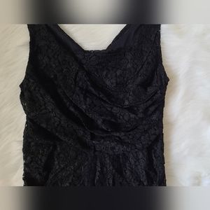 Express Black Dress With Gold Details, Size 12